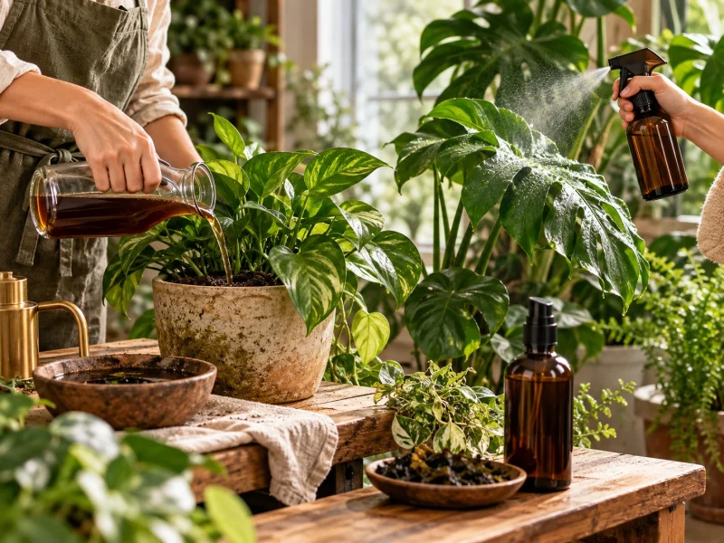 Engrais bio pour plantes d’intérieur : thé de compost, algues et mode d’emploi